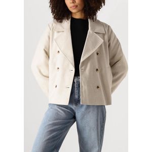 Object Objkeily Short Jacket Jassen Dames Winterjas Creme