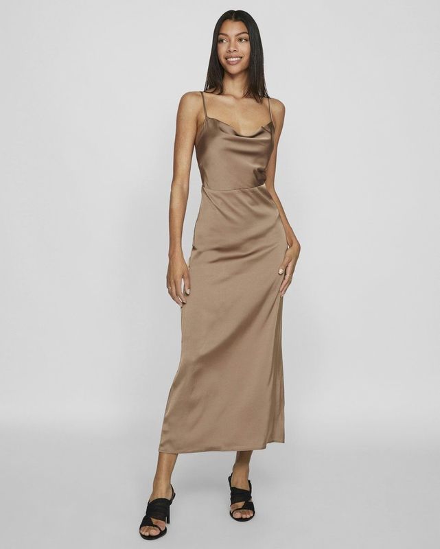 Vila - Ravenna - Jurk - Geel - 100% Polyester