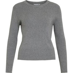 Gebreid - Mélange - Knitwear - Ronde Hals - Lange Mouw - Slanke Pasvorm