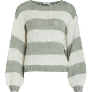 VILA Trui 'VIChoca'  pastelgroen / wit