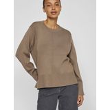 Viostria O-hals L/S Knit Top-Noos, fossiel, XS