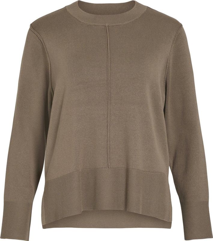 Viostria O-hals L/S Knit Top-Noos, fossiel, XS