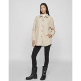 Vila - Kimmi - Overshirt - Jas - Ronde Hals - Lange Mouwen - Knoopsluiting