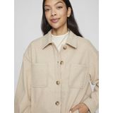 Vila - Kimmi - Overshirt - Jas - Ronde Hals - Lange Mouwen - Knoopsluiting