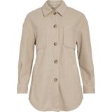 Vila - Kimmi - Overshirt - Jas - Ronde Hals - Lange Mouwen - Knoopsluiting