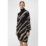 Object - Objray Knit Rollneck Dress - Jurk - Zwart - Katoen
