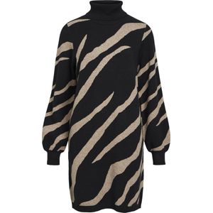 Object - Objray Knit Rollneck Dress - Jurk - Zwart - Katoen