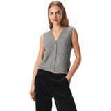 Object - Objdiana - Gilet - Medium Grey Melange - V-hals