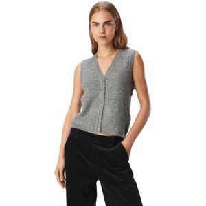 Object - Objdiana - Gilet - Medium Grey Melange - V-hals