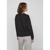Sweater - Zwart - Regular Fit - Knoopsluiting - Ronde Hals