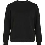 Sweater - Zwart - Regular Fit - Knoopsluiting - Ronde Hals