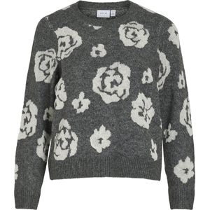 VILA - VISIYA O-NECK JAQUARD KNIT TOP - Dames - Gebreide truien