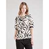 Vila - Viclo 2/4 V-neck Top - T-shirt - Birch/marble Swi