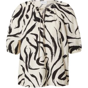 Vila - Viclo 2/4 V-neck Top - T-shirt - Birch/marble Swi