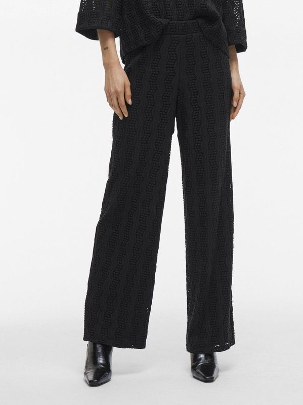 VILA - LUMENA - Stoffen Broek - Wide Leg - Structuurmotief