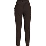VILA - VIVARONE - Bandplooibroek - Donkerbruin - Tapered - High Waist - 7/8 Lengte