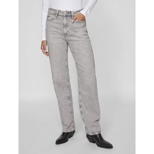 Vila Jeans Vikelly Jaf Hw Straight Jeans-noos 14084730 Light Grey Deni/wash Lgd 0 Dames
