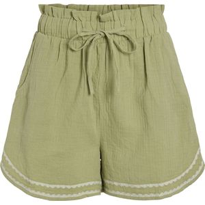 VILA - Regular High Waist Casual Short - Groen - Korte Broek