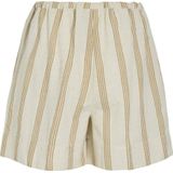 VILA linnen regular waist casual short ecru