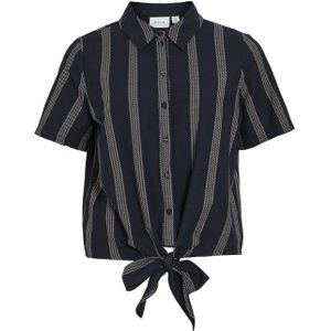 VILA - VIPRISILLA - Blouse - Korte Mouwen - Viscose Katoen Linnen