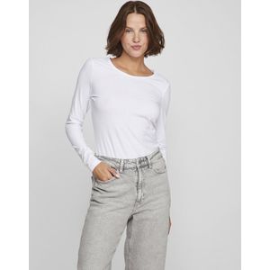 Vila - T-shirt - Bright White - Katoenmix
