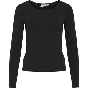 VILA - T-shirt - Black Beauty - Katoen/Elastaan - Regular Fit