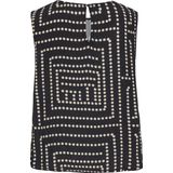 VILA - VIFRELLI KLIO S/L SHORT TOP - Zwart - Mouwloos - Ronde Hals