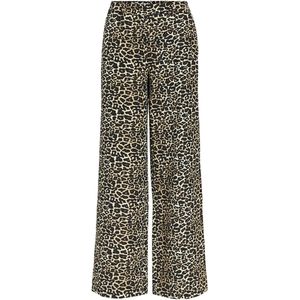 OBJALBA Broek - Dierenprint - Gerecycled Materiaal - Wide Leg