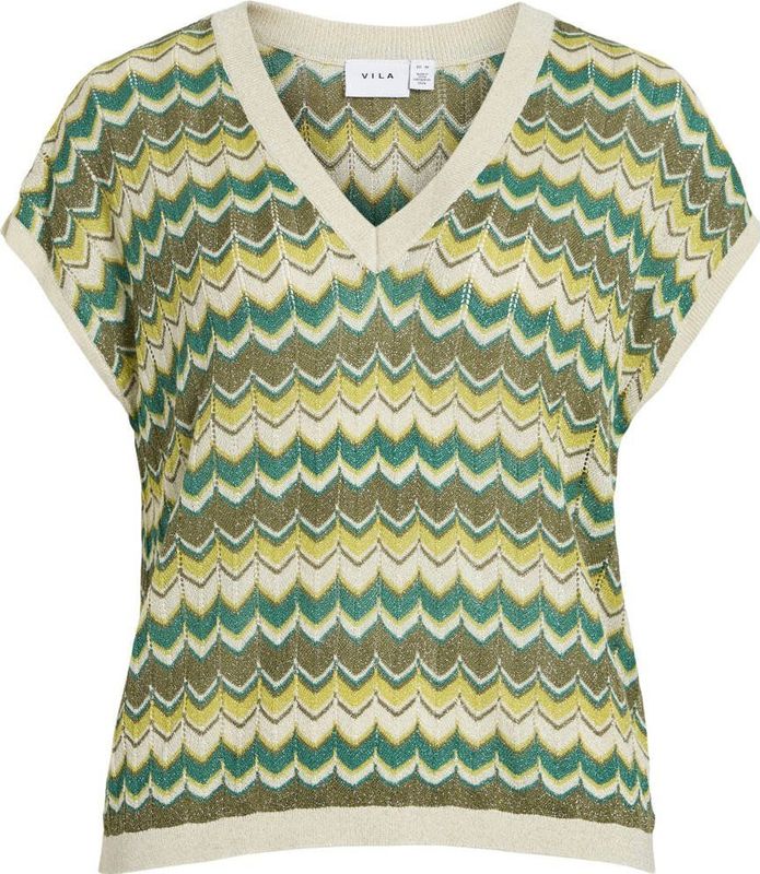 VILA - EMBER - Top - Groen - Korte Mouwen