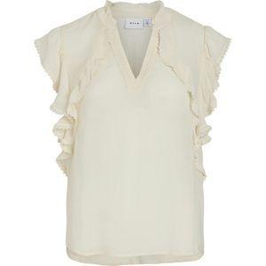 Vila Blouse Vivillas V-neck Cp Top 14105709 Birch Dames Maat - W38