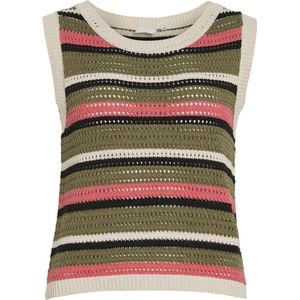 Vila - Top Vidulipa - Mouwloos - Birch/Multi Colour - Glitter Knit