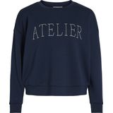 Vila Visiffi Atelier O-Neck L/S Top/Pb, navy blazer, XS