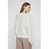Vila - VIRIL L/S O-NECK POINTELLE KNIT TOP - Wit - Breisel