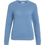 Vila - Vintage Indigo - Gebreide Trui - 100% Katoen - Regular Fit