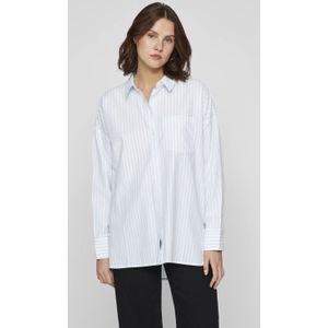 Vila - Blouse - Kentucky Blue - 55% Gerecycled Polyester 45% Katoen