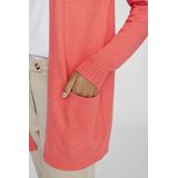 Vila - Koraal Rode Cardigan - Gebreid - Viscose/Polyester/Nylon