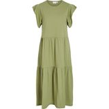 Vila - Summer Midi-jurk - Katoen - Met Korte Mouwen