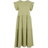Vila - Summer Midi-jurk - Katoen - Met Korte Mouwen
