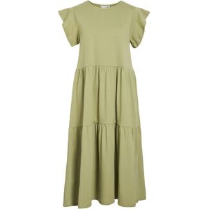 Vila - Summer Midi-jurk - Katoen - Met Korte Mouwen