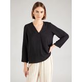 Vila - VIJOSA - Shirt - Zwart - 3/4 V-hals