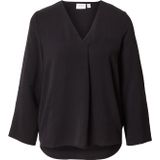 Vila - VIJOSA - Shirt - Zwart - 3/4 V-hals