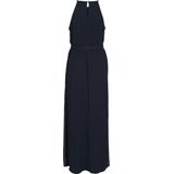 VILA - Vifalia Lange Jurk - Marineblauw - 1 Stuk - Met Riem