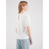 VILA - Blouse - Wit - Blouseshirt - Gevoerde Zoom/Rand - Pofmouwen