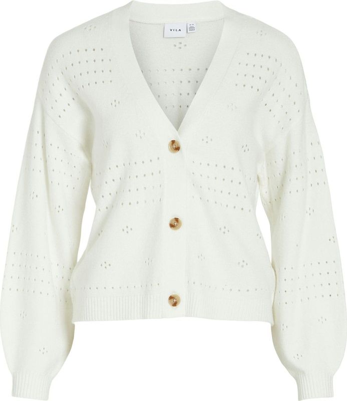 Vila - Viril V-neck Knit - Vest - Wit - Dames