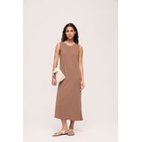 Vila - O-Neck S/L Midi Dress - Mountain Trail - Lange Jurk - Normale Pasvorm