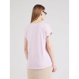 T-shirt - Winsome Orchid - Basic - Ronde Hals - Omgeslagen Mouwen