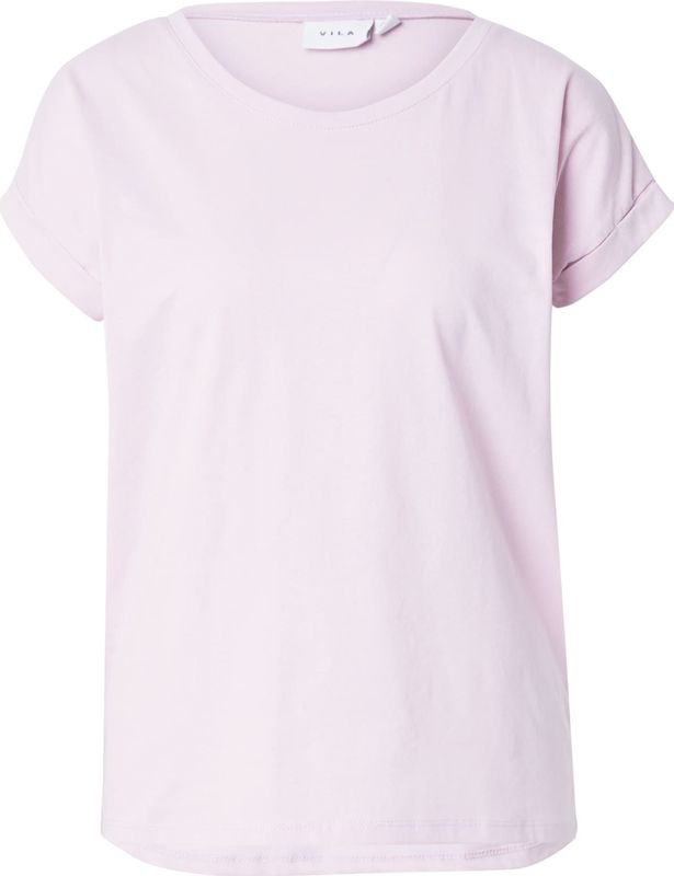T-shirt - Winsome Orchid - Basic - Ronde Hals - Omgeslagen Mouwen