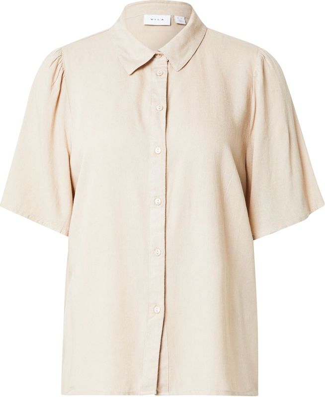 Vila - Vipricil New Shirt - Blouse - Feather Gray - 90% Viscose 10% Linnen