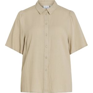 Vila - Vipricil New Shirt - Blouse - Feather Gray - 90% Viscose 10% Linnen