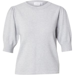 VILA - Viril - Gebreide Top - Lichtgrijs - 2/4 Mouwen